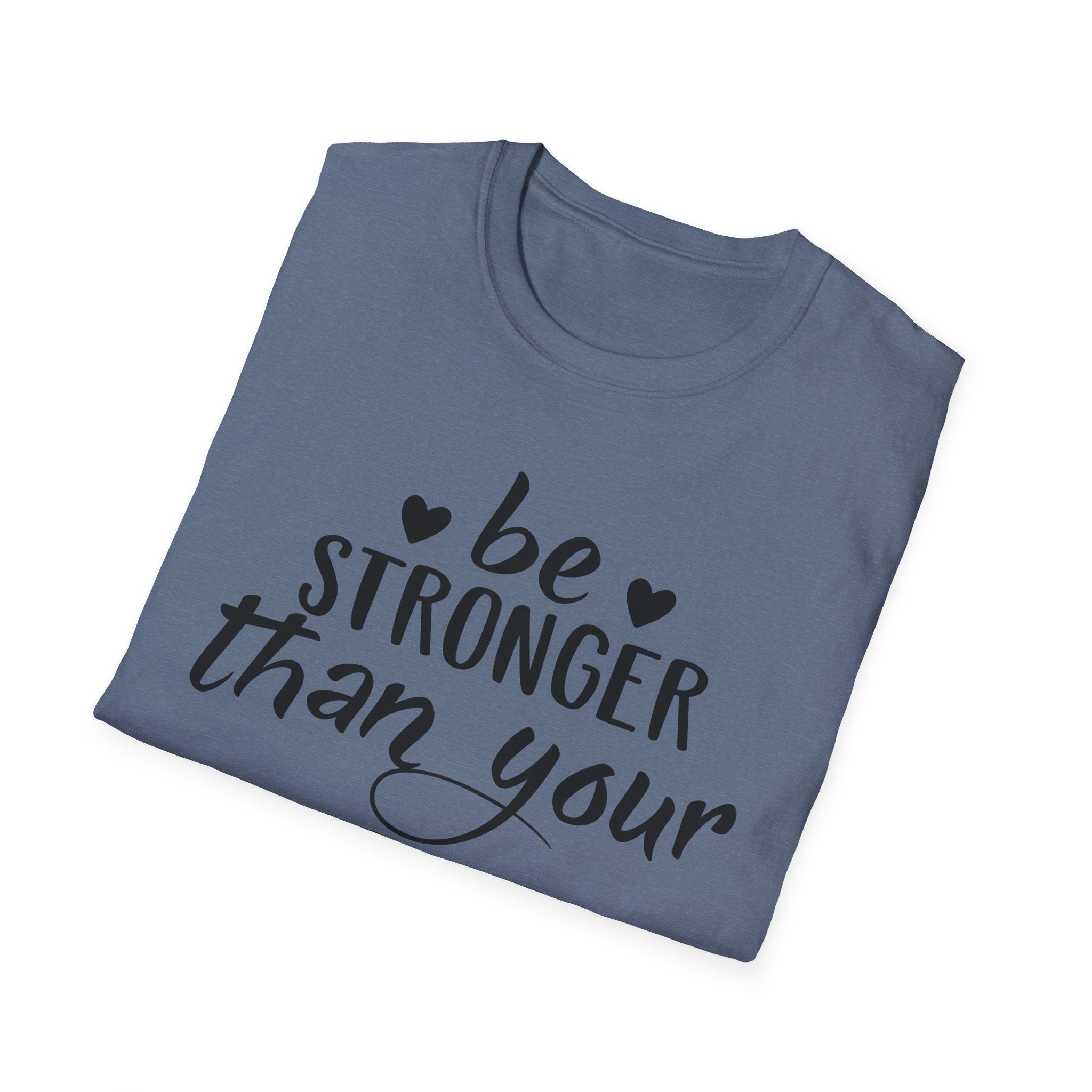 "Be Stronger Than Your Excuses" Inspirational Gym Tee - Motivational T-Shirt