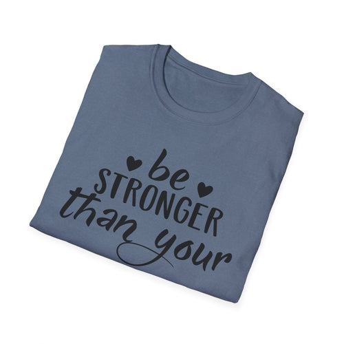"Be Stronger Than Your Excuses" Inspirational Gym Tee - Motivational T-Shirt
