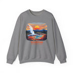 Yellowstone National Park Sunset Geyser Graphic Sweatshirt