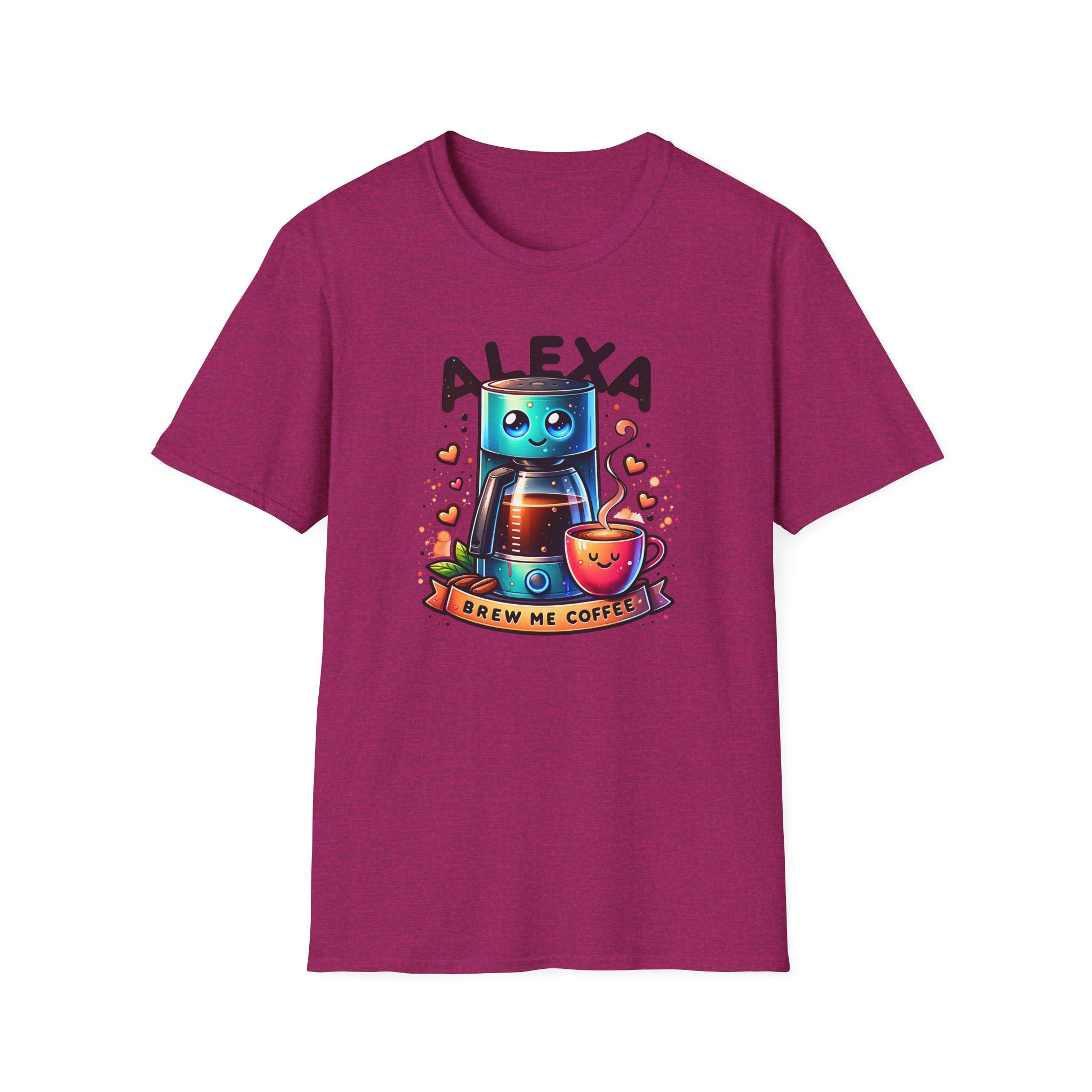 Alexa Coffee Robot T‑Shirt — Cute Brew Me Coffee Tee for Coffee Lovers