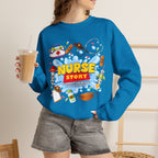 Nurse Story Sweatshirt — Cute Medical Cartoon Crewneck for Nurses