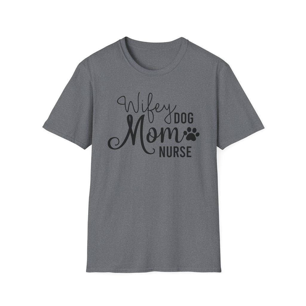 Wifey Dog Mom Nurse T-Shirt – Cute Paw Print Shirt for Nurses & Dog Lovers