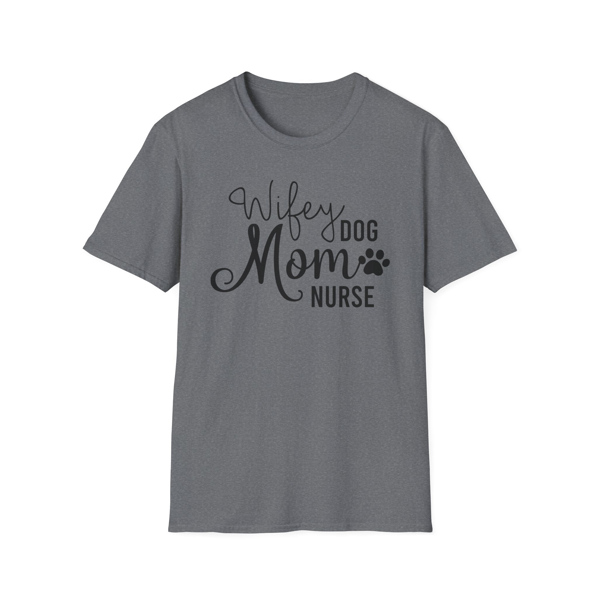 Wifey Dog Mom Nurse T-Shirt – Cute Paw Print Shirt for Nurses & Dog Lovers