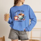 "Life Without Coffee Is Depresso" Cute Cafe Graphic — Coffee Crewneck Sweatshirt