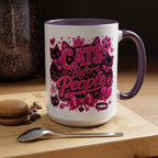 Cats Before People Coffee Mug — Pink Cat Lover Gift (11/15oz)