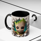 Baby Groot "Break Through" Accent Coffee Mug — Cute Guardians of the Galaxy Pop Art Gift (11/15 oz)