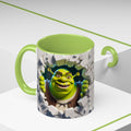 Shrek Peekaboo Accent Coffee Mug — Funny Green Ogre Ceramic 11/15oz