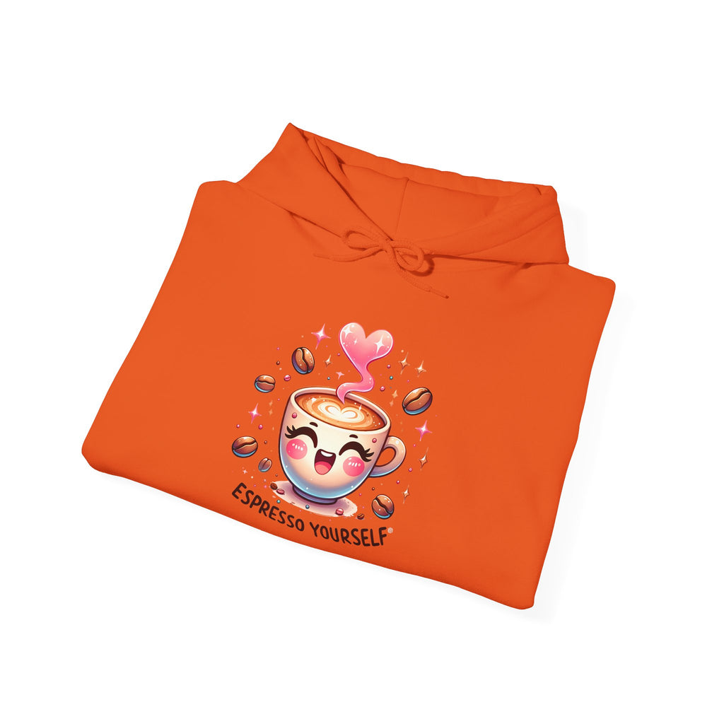 Espresso Yourself Hoodie - Cute Coffee Cup Graphic Hoodie for Coffee Lovers