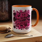 Cats Before People Coffee Mug — Pink Cat Lover Gift (11/15oz)