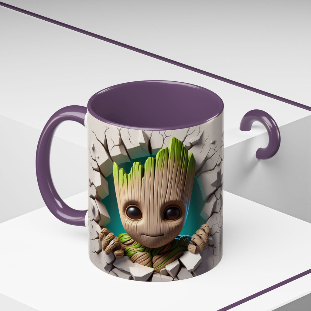 Baby Groot "Break Through" Accent Coffee Mug — Cute Guardians of the Galaxy Pop Art Gift (11/15 oz)