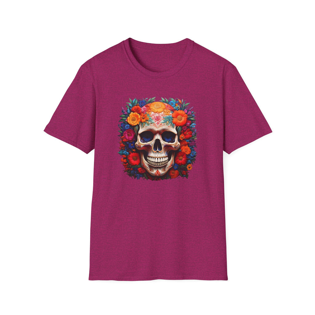 Day of the Dead Skull T-Shirt — Floral Sugar Skull Graphic Tee