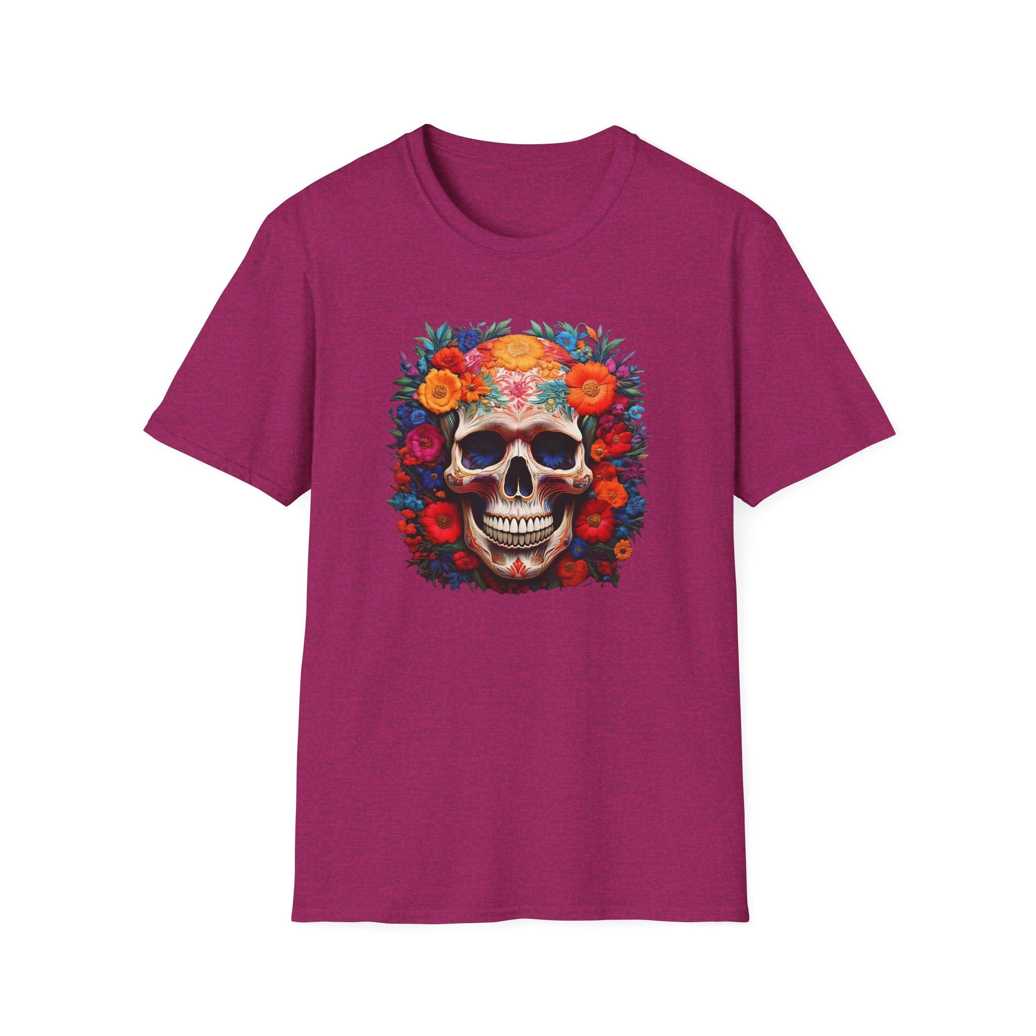 Day of the Dead Skull T-Shirt — Floral Sugar Skull Graphic Tee