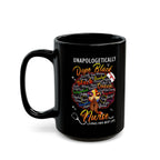 "Unapologetically Dope Black Nurse" Black Coffee Cup —  Dope Black Nurse w/Black Afro Mug