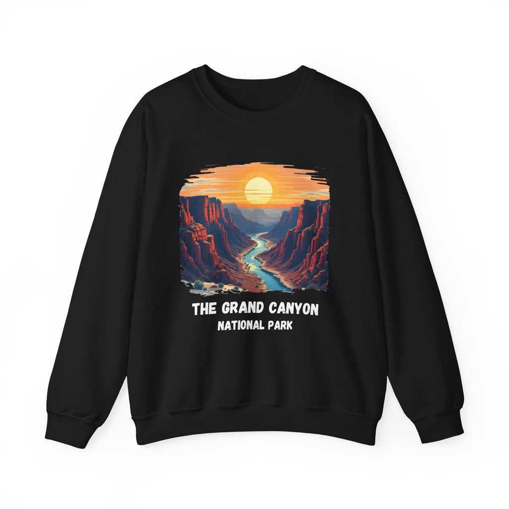 Grand Canyon National Park Crewneck Sweatshirt — Scenic Sunset Canyon Graphic