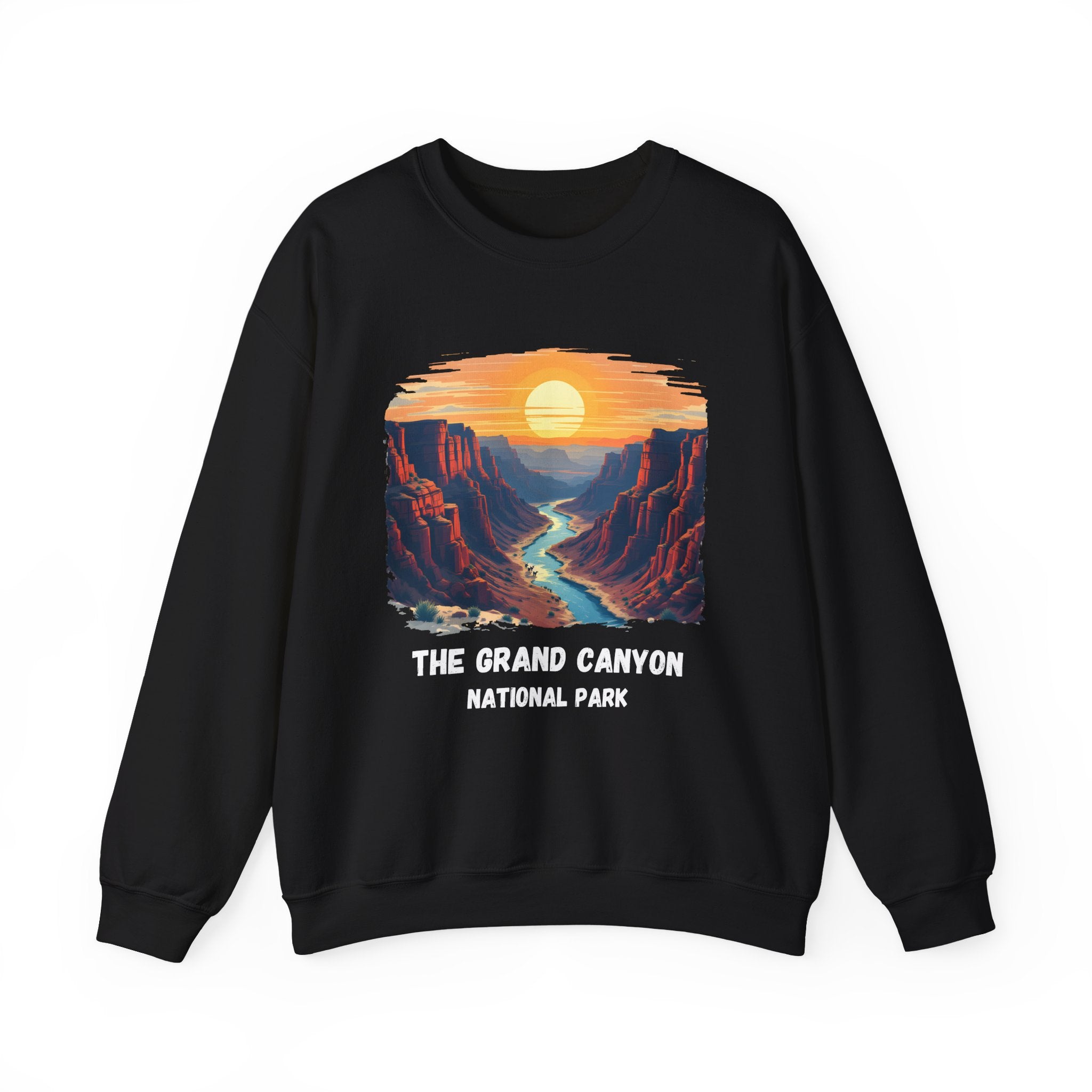 Grand Canyon National Park Crewneck Sweatshirt — Scenic Sunset Canyon Graphic