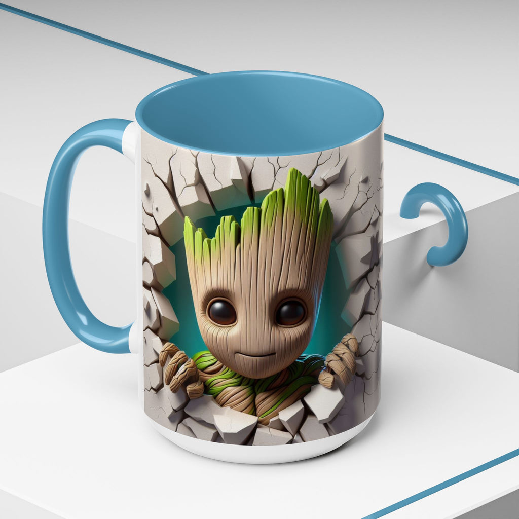 Baby Groot "Break Through" Accent Coffee Mug — Cute Guardians of the Galaxy Pop Art Gift (11/15 oz)