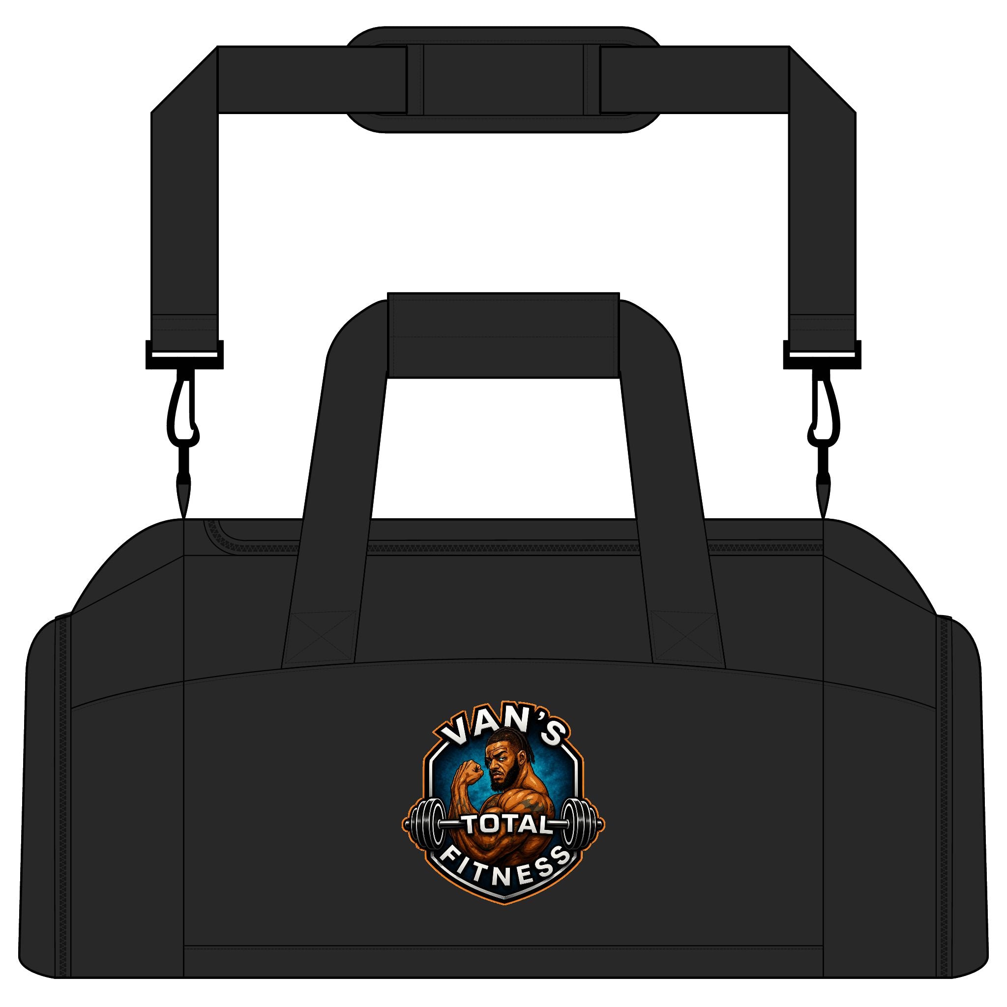 Van’s Total Fitness Logo Duffle Bag for Athletes & Gym-Goers — Gym Bag