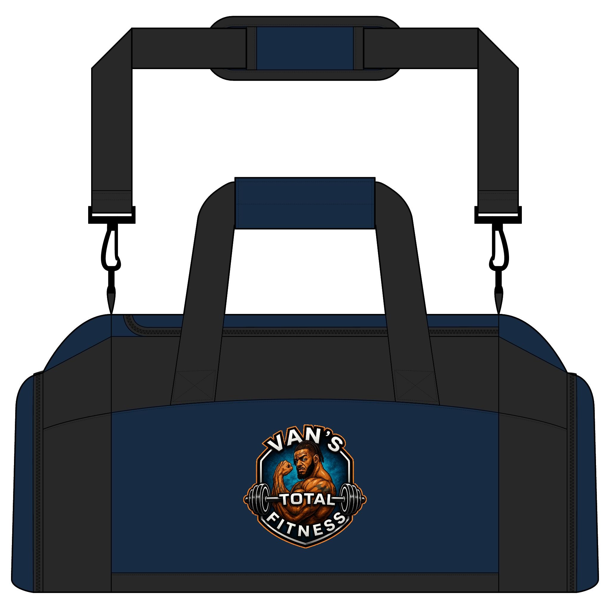 Van’s Total Fitness Logo Duffle Bag for Athletes & Gym-Goers — Gym Bag