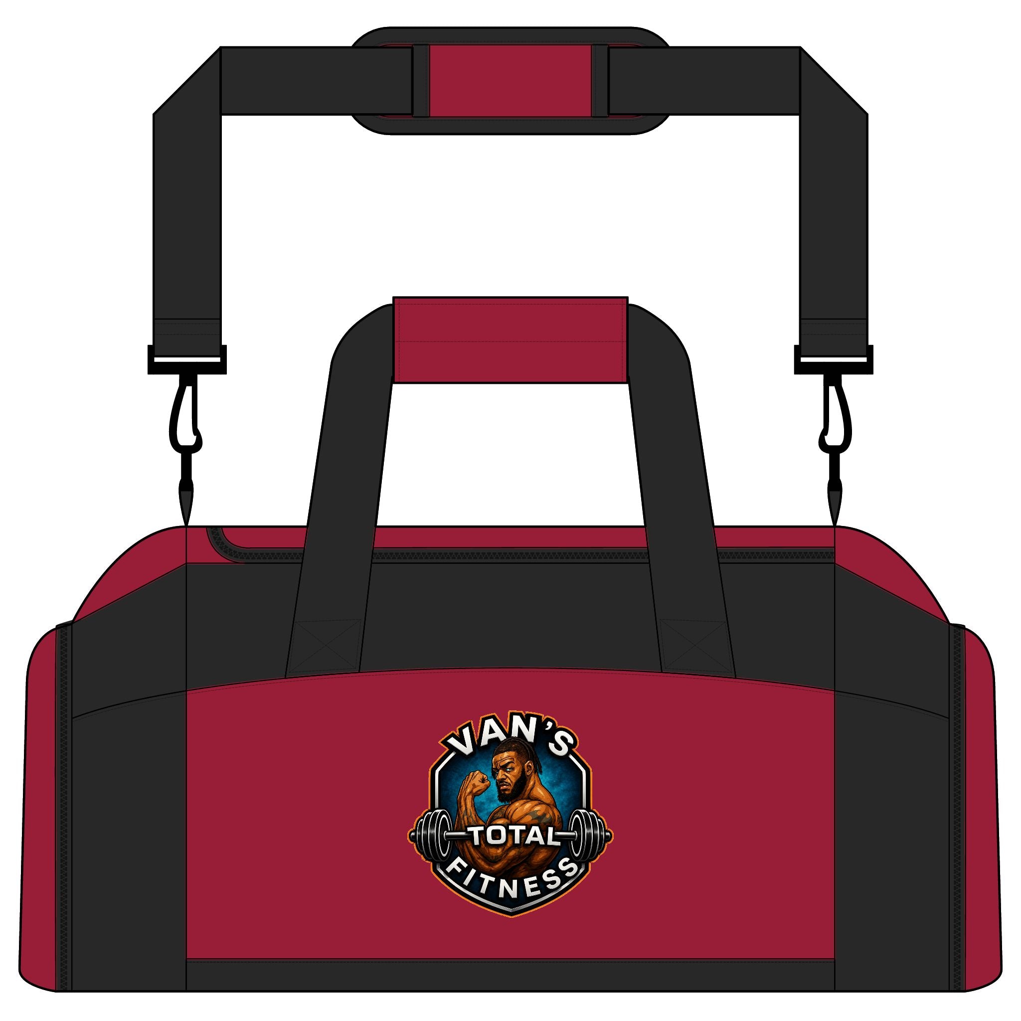 Van’s Total Fitness Logo Duffle Bag for Athletes & Gym-Goers — Gym Bag
