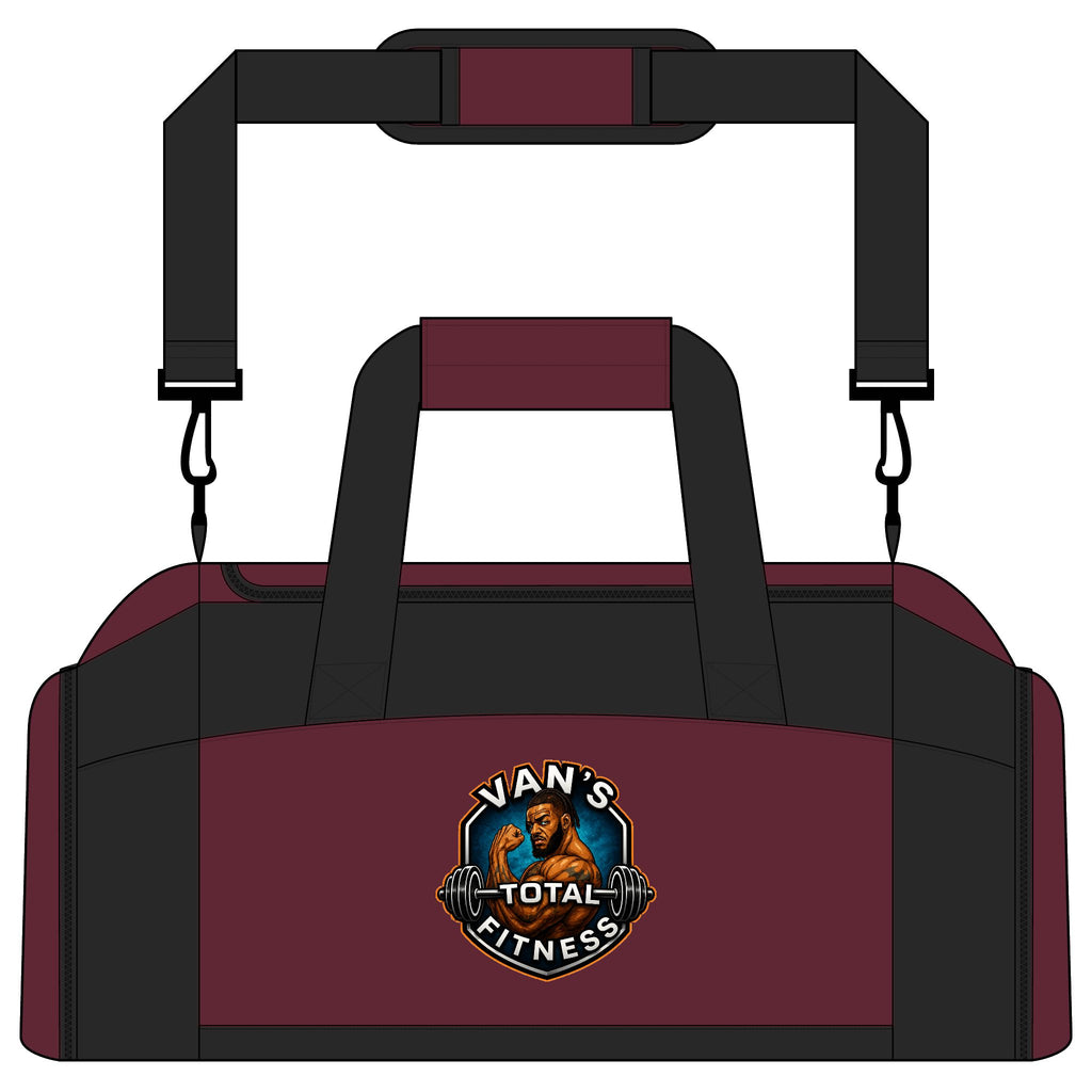 Van’s Total Fitness Logo Duffle Bag for Athletes & Gym-Goers — Gym Bag