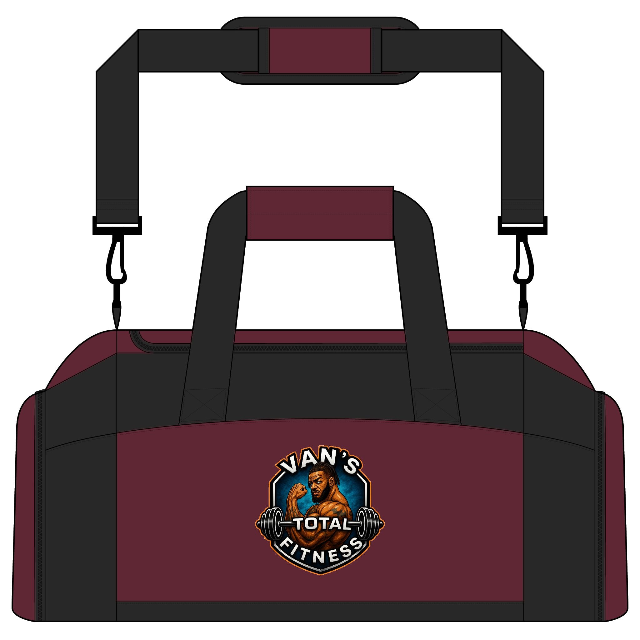 Van’s Total Fitness Logo Duffle Bag for Athletes & Gym-Goers — Gym Bag