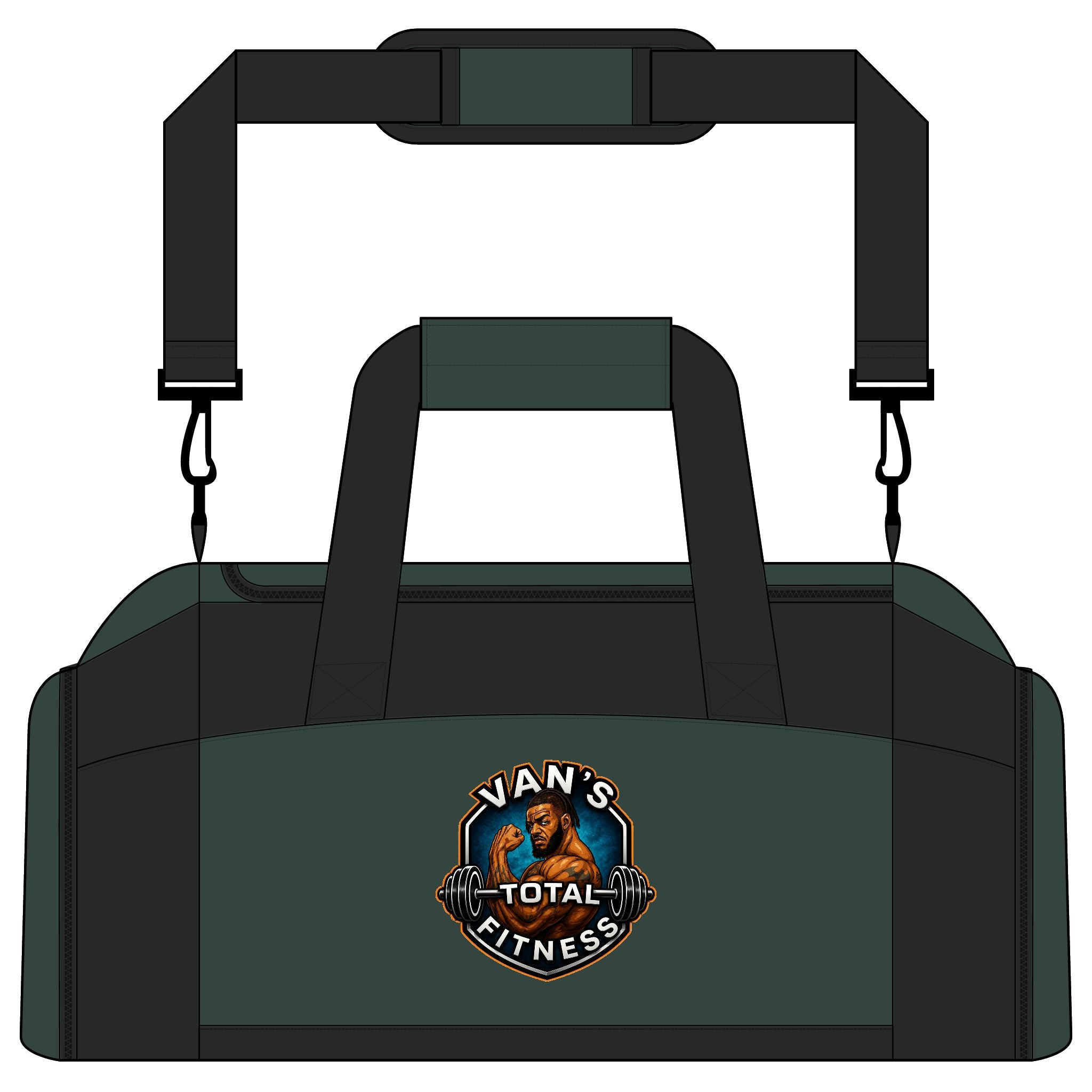 Van’s Total Fitness Logo Duffle Bag for Athletes & Gym-Goers — Gym Bag
