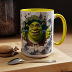 Shrek Peekaboo Accent Coffee Mug — Funny Green Ogre Ceramic 11/15oz
