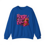 "Running On Iced Coffee" Graphic Cozy Coffee Lover — Pullover Crewneck Sweatshirt
