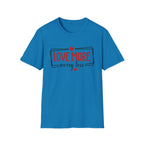 Love More Worry Less Heart Graphic (Inspirational Casual Top) T-Shirt