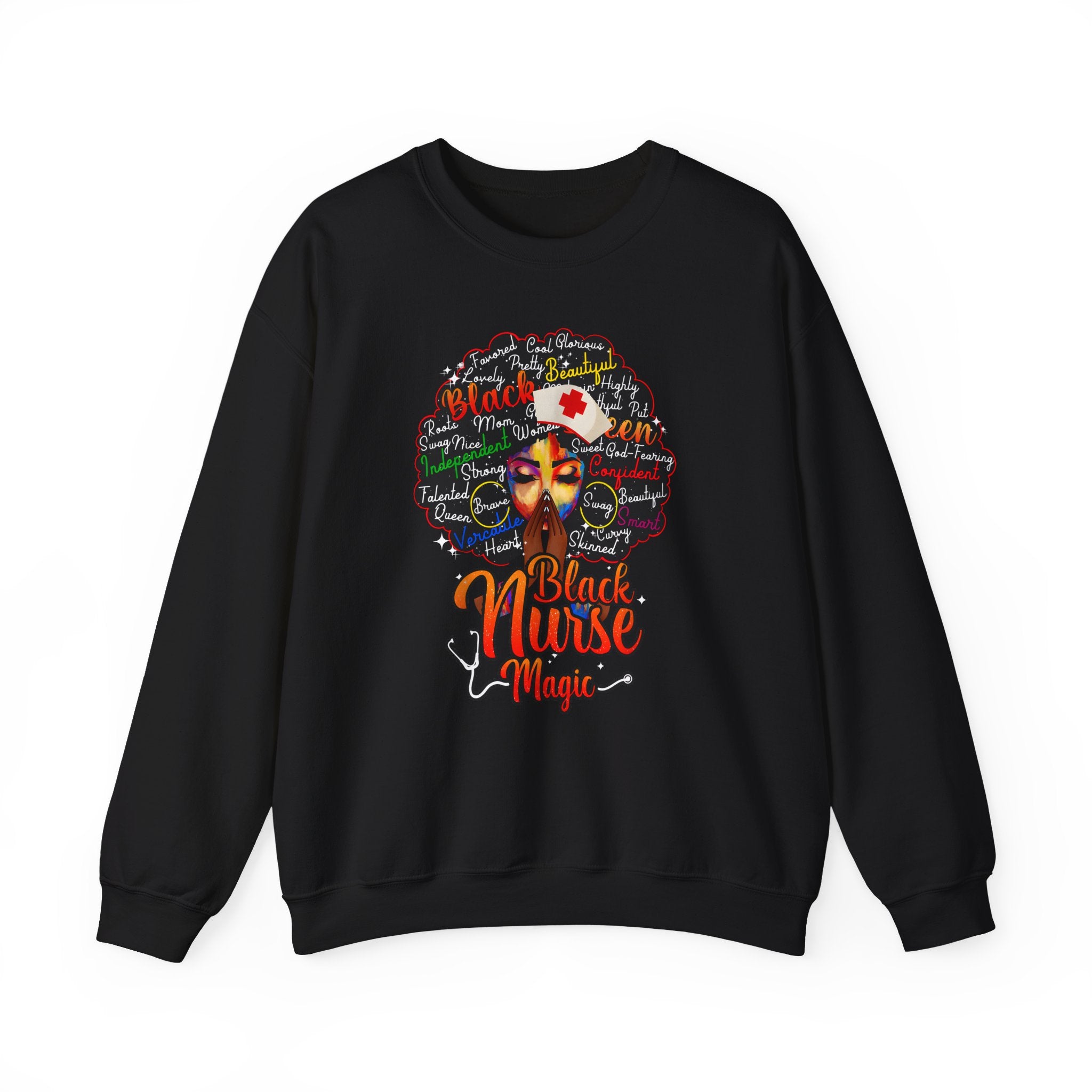 Black Nurse Magic Sweatshirt w/Black Afro