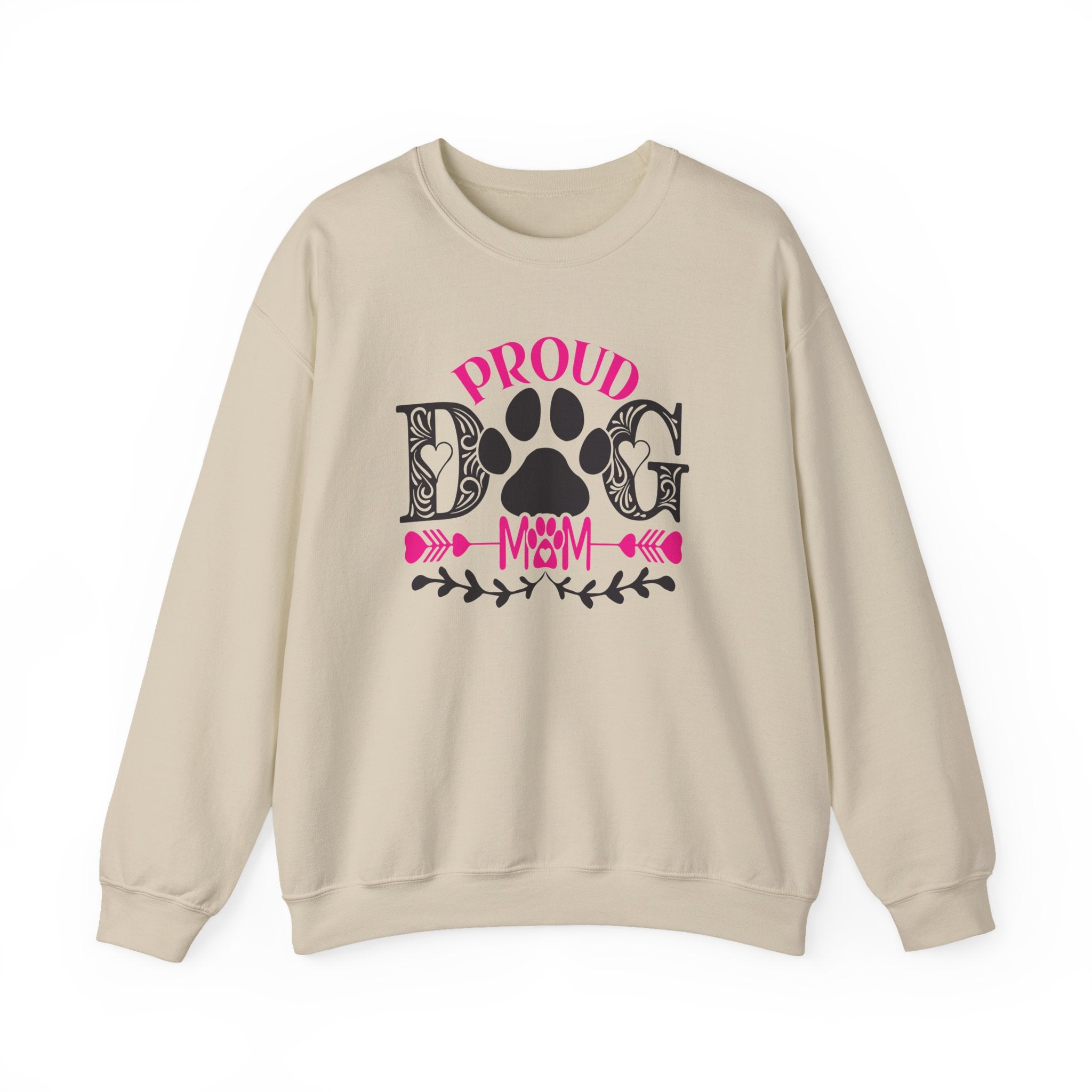 Proud Dog Mom Sweatshirt — Paw Print Crewneck for Dog Lovers