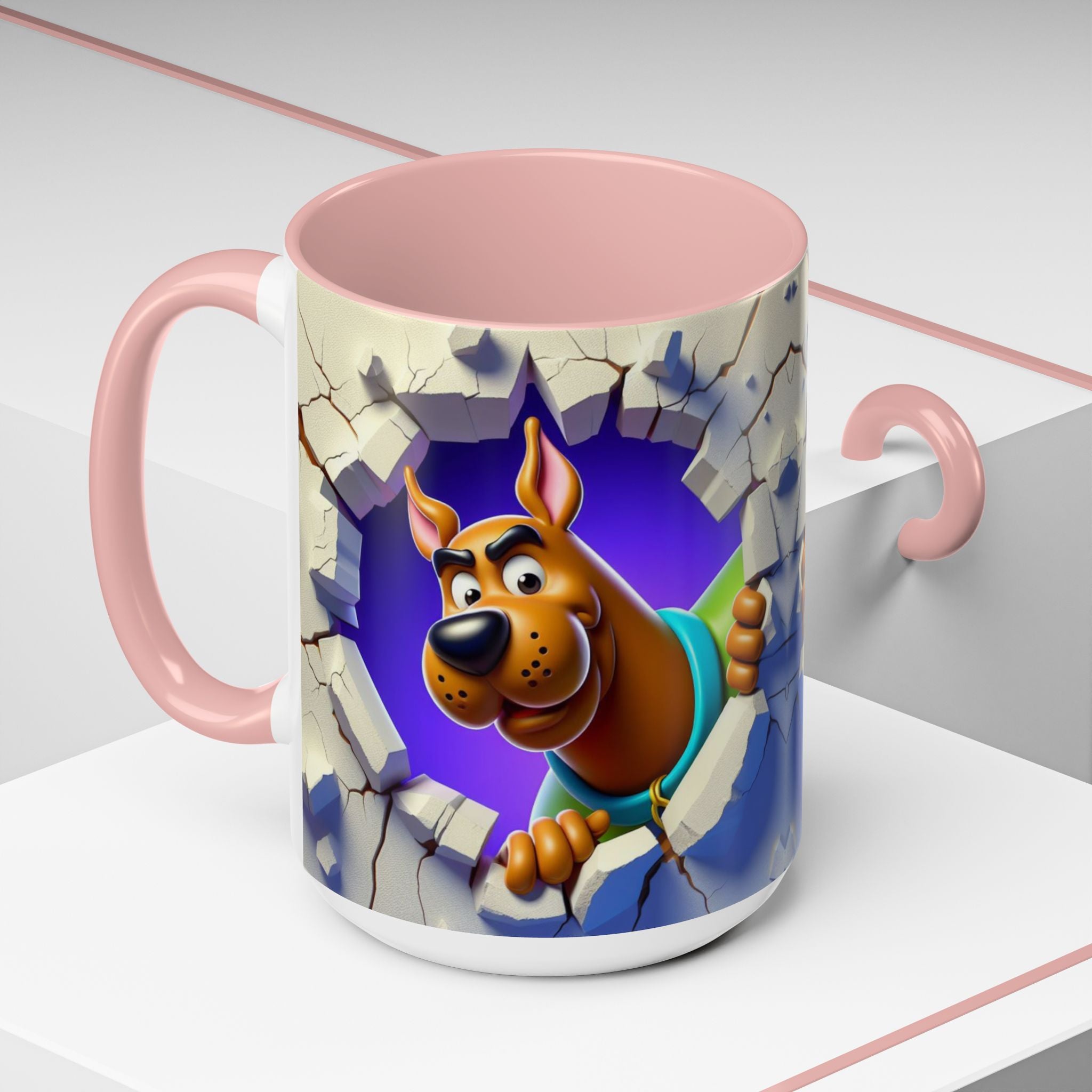 Scooby-Doo "Breaking Through" Accent Coffee Mug (11/15 oz)