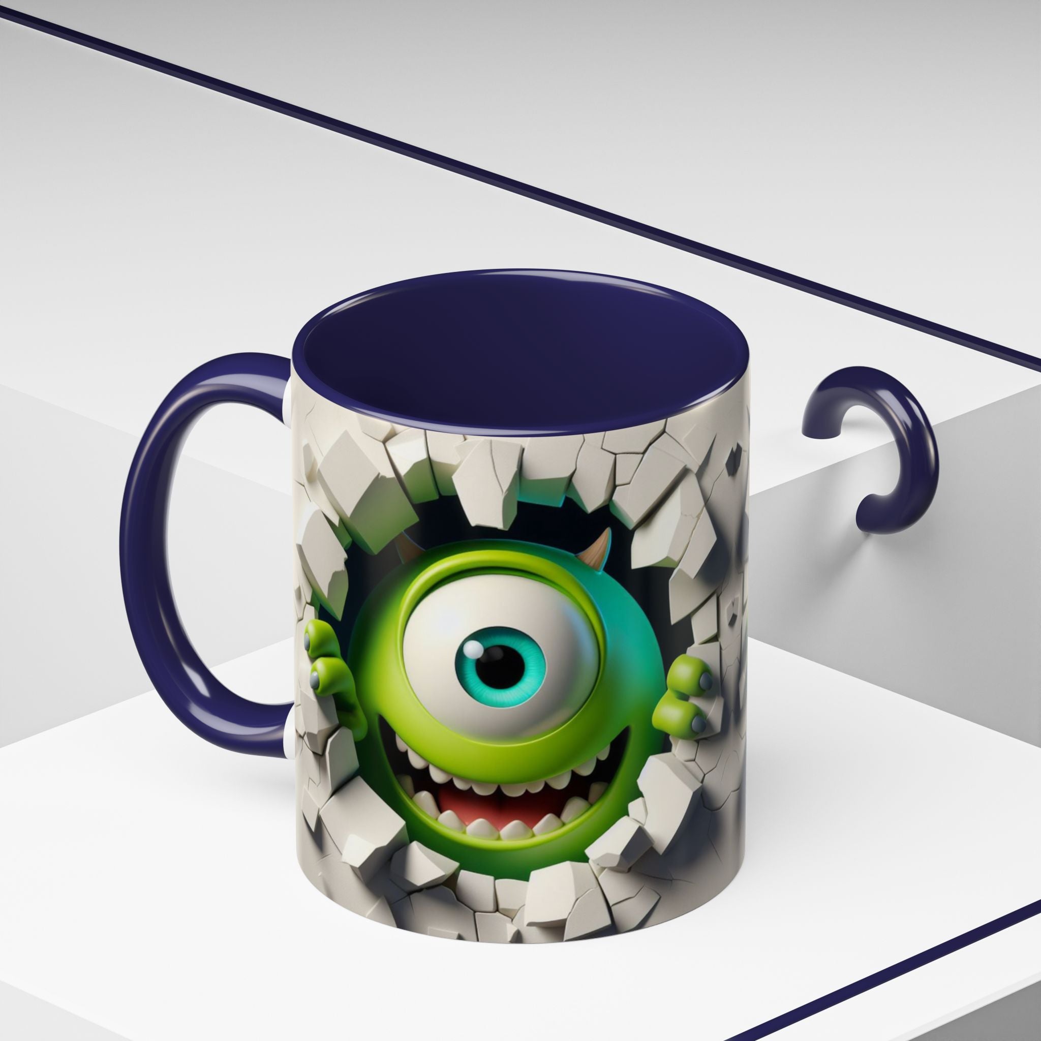 Monster's Inc Mike Peekaboo Coffee Mug – Cute One-Eyed Cartoon Accent Mug (11/15oz)