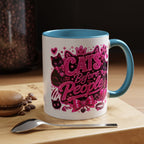 Cats Before People Coffee Mug — Pink Cat Lover Gift (11/15oz)
