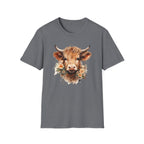 Cow Floral Tee — Cute Highland Cow Graphic T-Shirt
