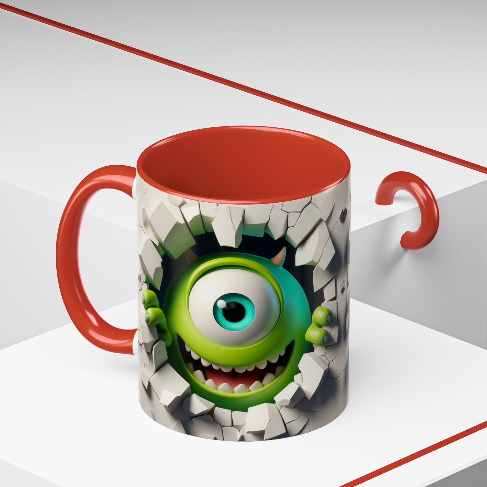 Monster's Inc Mike Peekaboo Coffee Mug – Cute One-Eyed Cartoon Accent Mug (11/15oz)