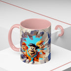 Flintstones "Break Through" Accent Coffee Mug — Retro Cartoon Stone Age Design (11/15 oz)