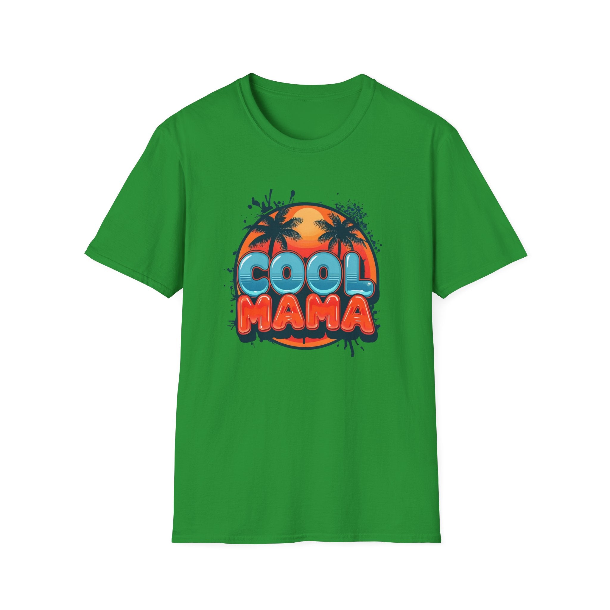 Cool Mama T-Shirt — Retro Palm Sunset Graphic Tee for Moms
