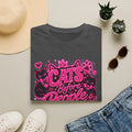 Cats Before People T-Shirt – Cute Pink Cat Graphic Tee
