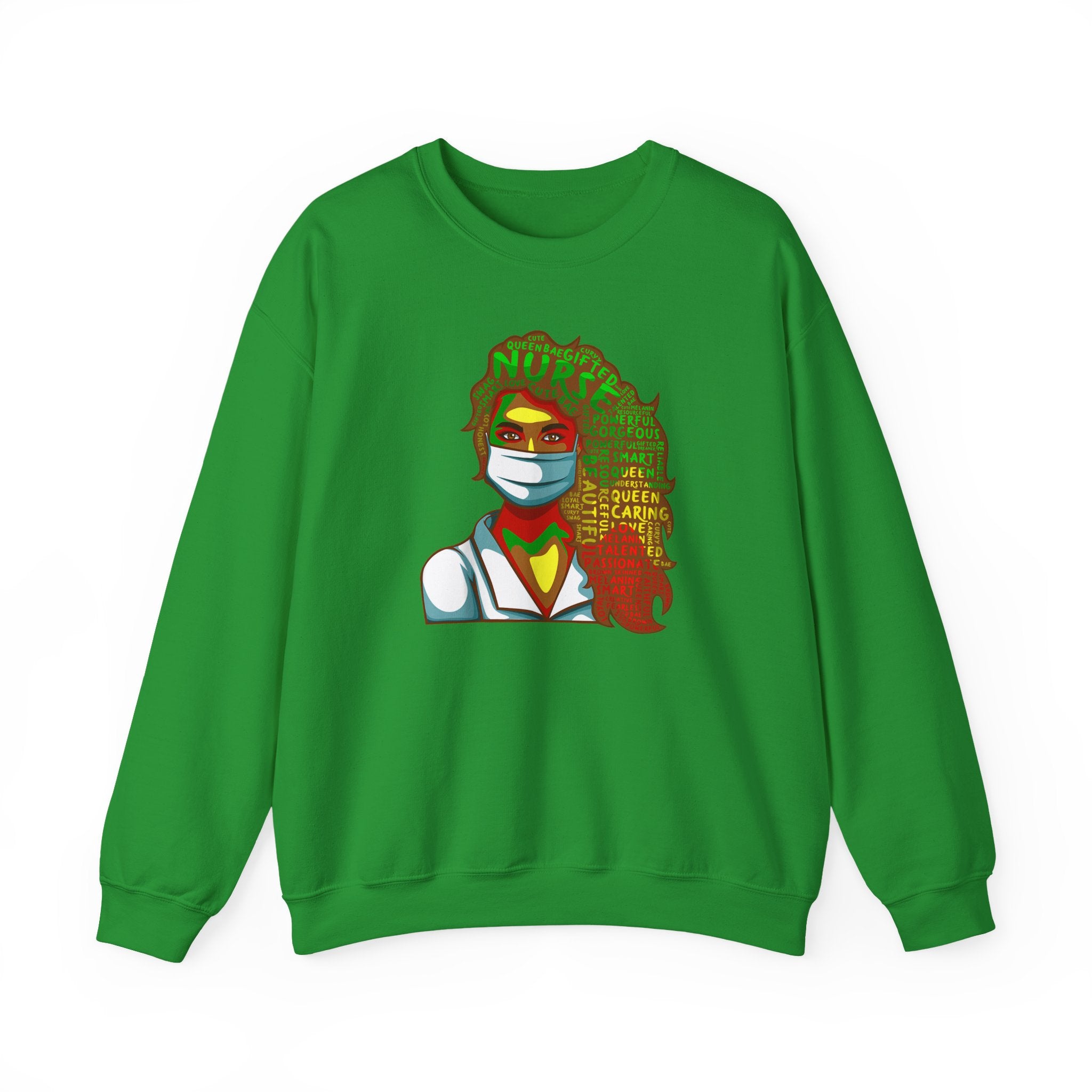 Nurse Hero Crewneck Sweatshirt — "Nurse: Queen of Care" Medical Tribute