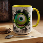 Monster's Inc Mike Peekaboo Coffee Mug – Cute One-Eyed Cartoon Accent Mug (11/15oz)