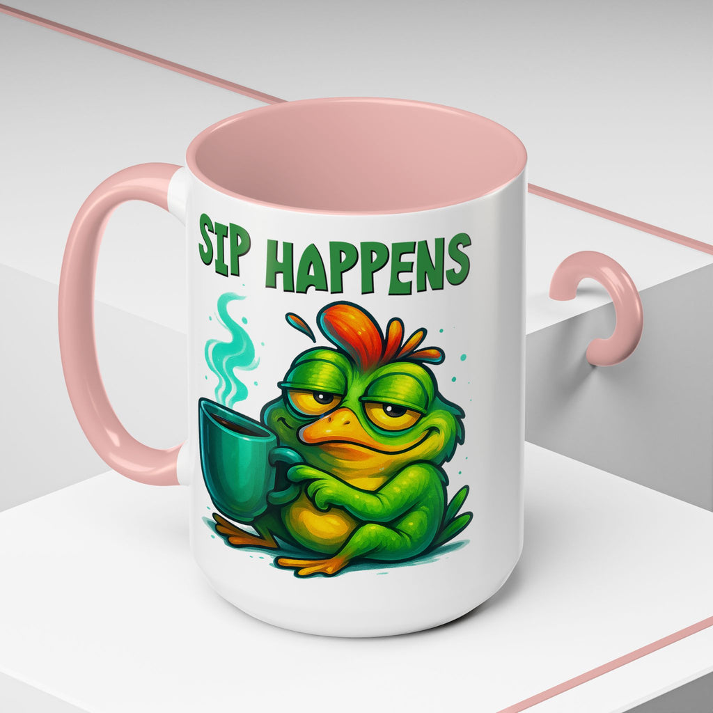 Sip Happens Coffee Mug — Funny Frog Coffee Cup (11/15oz)