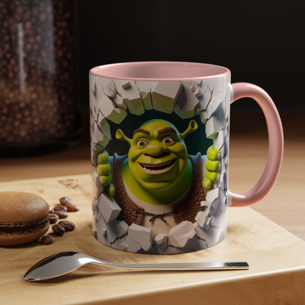 Shrek Peekaboo Accent Coffee Mug — Funny Green Ogre Ceramic 11/15oz