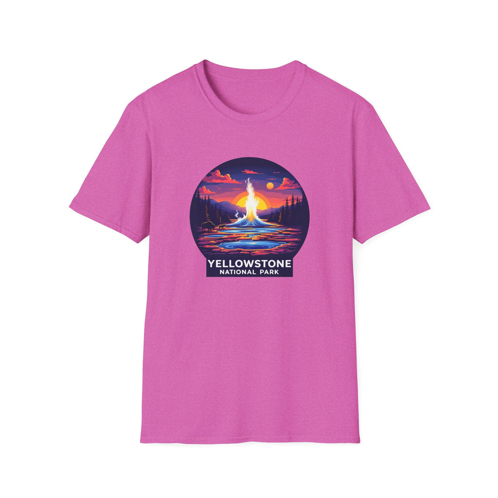 Yellowstone National Park Tee — Geyser Sunset Graphic T-Shirt