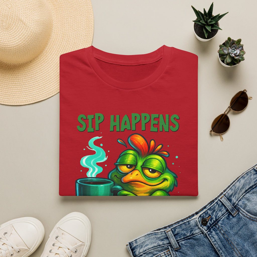 Sip Happens Frog T-Shirt — Funny Coffee Lover Tee
