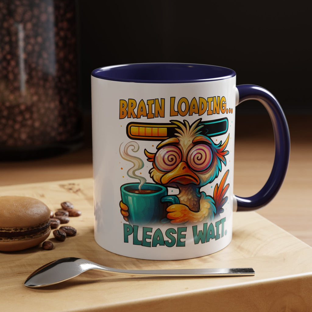 "Brain Loading... Please Wait" Funny Morning Mug for Coffee Lovers