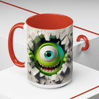 Monster's Inc Mike Peekaboo Coffee Mug – Cute One-Eyed Cartoon Accent Mug (11/15oz)