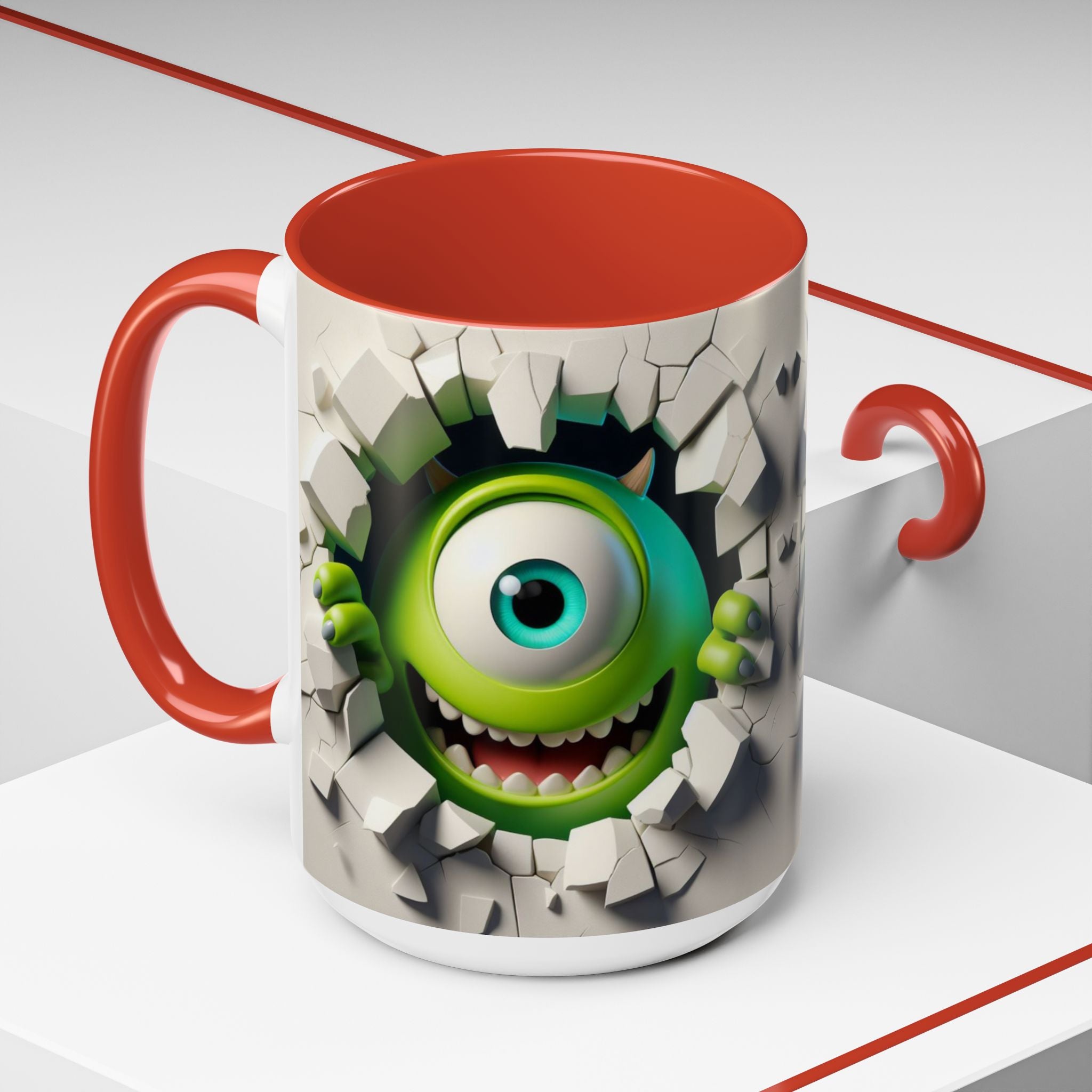 Monster's Inc Mike Peekaboo Coffee Mug – Cute One-Eyed Cartoon Accent Mug (11/15oz)