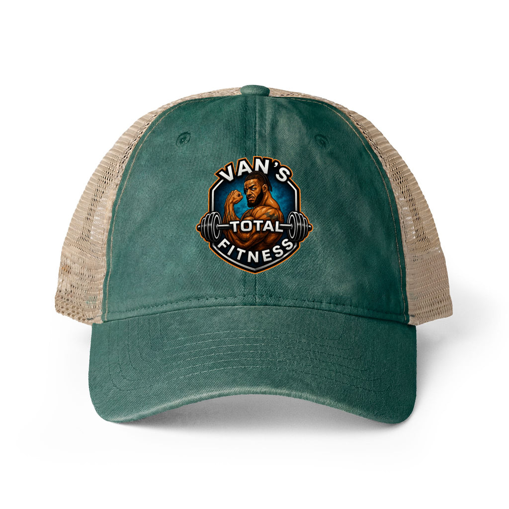 Van's Total Fitness Washed Mesh- Ponytail Back Cap