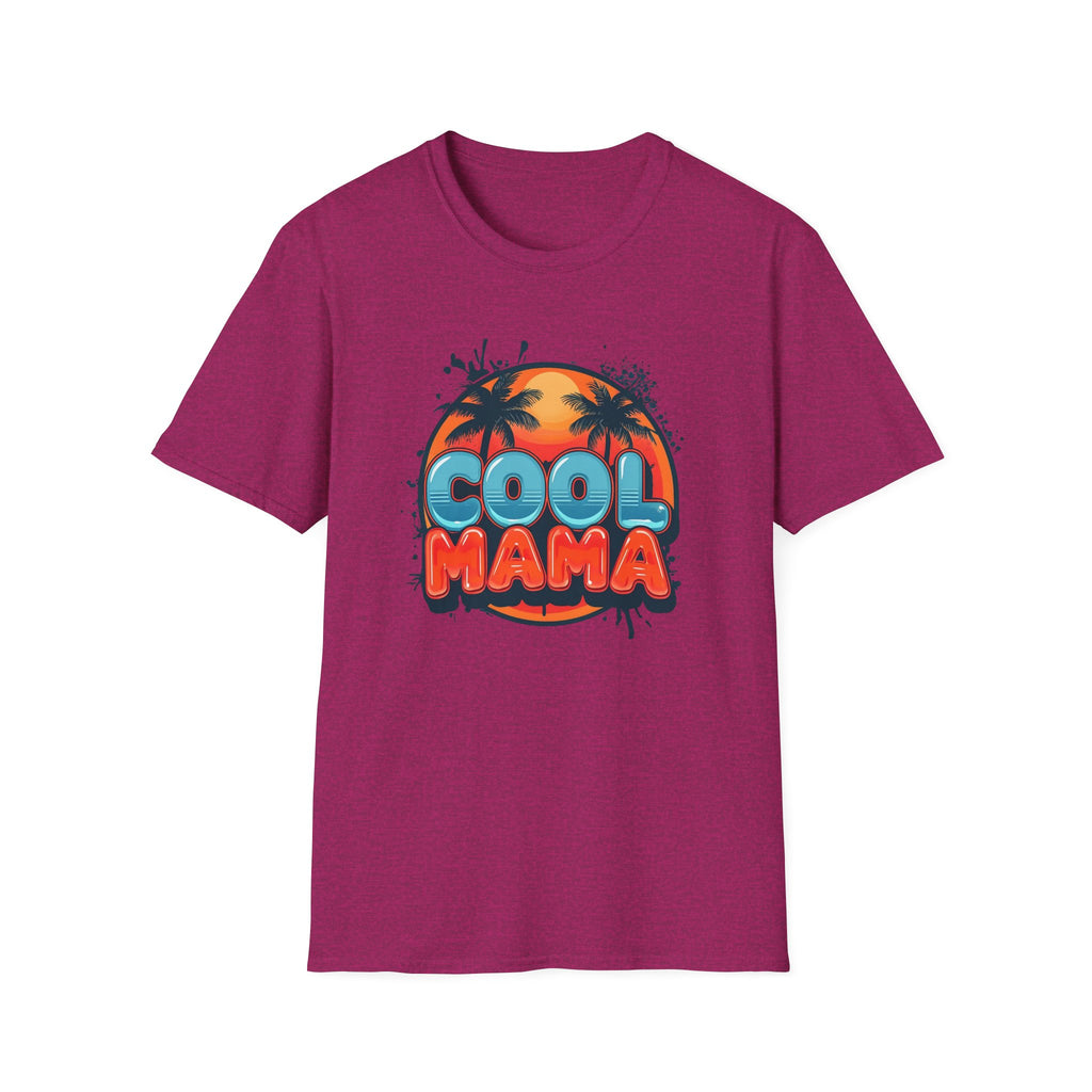Cool Mama T-Shirt — Retro Palm Sunset Graphic Tee for Moms